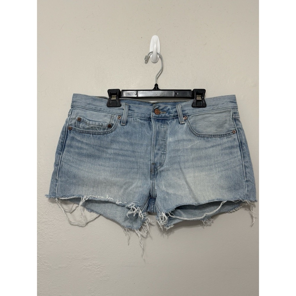 Levi's Shorts Women's Size 30 Blue Jeans 501 Denim Cut Off High Waist Button Fly